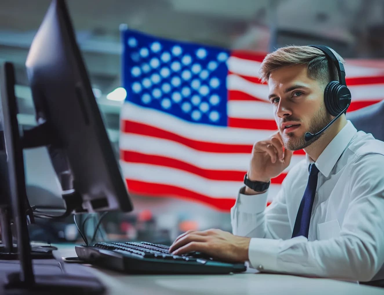 IT support professional helping business